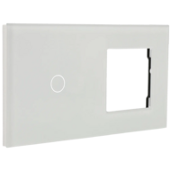 A-SMARTHOME Luxe Glazen Touch Schakelaar - 1-Voudig - Wit - Led-Verlichting
