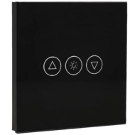 A-SMARTHOME Shutter Switch Panel Touch Glas Zwart