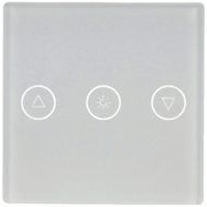 A-SMARTHOME Shutter Switch Panel Wit Gehard Glas Touch Wandpaneel
