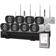 Nivian NV-KIT1630W6-8CAM-2TB WiFi Beveiligingsset 8 Camera's