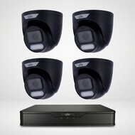 Uniview PoE Camerabeveiliging Set met 4 ColorHunter 4MP Camera's - Zwart