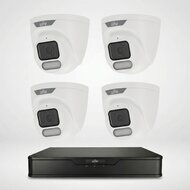 Uniview Cameraset 4MP ColorHunter - 4-Kanaals PoE Beveiliging voor Buiten