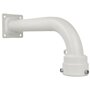 Witte Paalbevestiging Arm voor Dome en PTZ Camera - Gegalvaniseerd Staal