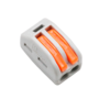 Wago Lasklem 2-voudig met Hendel - 0,08 tot 4 mm&sup2; - Compacte Verbindingsklem