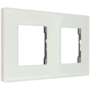 A-SMARTHOME Afdekraam 2-Voudig Gehard Glas Wit - A-FR157-2G-W