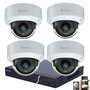 IP PoE 4MP netwerk UTP Safire Smart camerabewakingssysteem met 4 dome camera's.