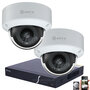 Safire Smart IP PoE Camerasysteem 4MP - Vandaalbestendig met 2 Dome Camera's