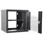 10" Wandbehuizing 6U - Compacte Netwerkkast 300mm Diep - Zwart SPCC Staal