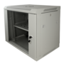 9U Wand-Netwerkkast 19 Inch - 600x450mm Rackkast met Glazen Deur - Grijs