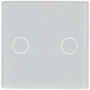 A-SMARTHOME Slimme Touch Lichtschakelaar - 2 Knoppen - Wit Gehard Glas
