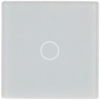 A-SMARTHOME Smart Touch Schakelaar - 1 Knop - Wit Gehard Glas met Led-indicatie