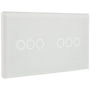 A-SMARTHOME Luxe Touch Schakelaar - 6 Knoppen - Gehard Glas - Wit