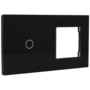 A-SMARTHOME Glazen Touch Schakelaar - 1-Voudig Schakelpaneel - Zwart