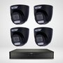 Uniview PoE Camerabeveiliging Set met 4 ColorHunter 4MP Camera's - Zwart