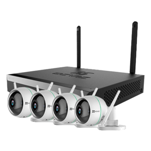 Ezviz WiFi Kamerasystem 4 IP Kameras mit Nachtsicht, Mikrofon, NVR mit Router inklusive 1TB Festplatte. Ezviz WiFi Kamerasystem 4 IP Kameras mit Nachtsicht, Mikrofon, NVR mit Router inklusive 1TB Festplatte.
