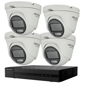 ColorVu Hikvision Full HD 2MP Sicherheitskamera-Set mit 4 Mini-Dome-Kameras für den Außenbereich. ColorVu Hikvision Full HD 2MP Sicherheitskamera-Set mit 4 Mini-Dome-Kameras für den Außenbereich.