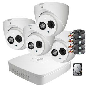 Dahua 2MP Kamerasystem FULL HD mit 4 Eyeball Kameras inklusive Mikrofon. Dahua 2MP Kamerasystem FULL HD mit 4 Eyeball Kameras inklusive Mikrofon.
