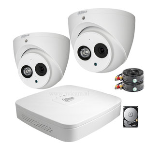 Dahua 2MP Kamerasystem FULL HD mit 2 Eyeball Kameras inklusive Mikrofon. Dahua 2MP Kamerasystem FULL HD mit 2 Eyeball Kameras inklusive Mikrofon.