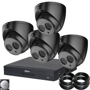 Dahua 2MP Kameraüberwachungssystem FULL HD 4 Kameras Farbe schwarz inkl. Mikrofon. Dahua 2MP Kameraüberwachungssystem FULL HD 4 Kameras Farbe schwarz inkl. Mikrofon.