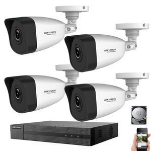 IP Hikvision PoE 4MP Full HD Kameraüberwachungsset mit 4 Bullet Outdoor Kameras, NVR inkl. 1TB Festplatte. IP Hikvision PoE 4MP Full HD Kameraüberwachungsset mit 4 Bullet Outdoor Kameras, NVR inkl. 1TB Festplatte.