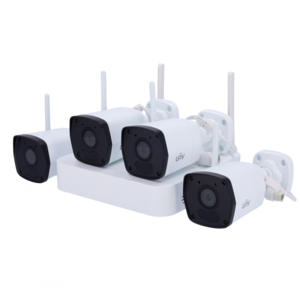 Uniview Plug & Play 2MP WiFi-Kamerasystem mit 4 Bullet-IP-Kameras, 1TB Festplatte und Nachtsicht. Uniview Plug & Play 2MP WiFi-Kamerasystem mit 4 Bullet-IP-Kameras, 1TB Festplatte und Nachtsicht.